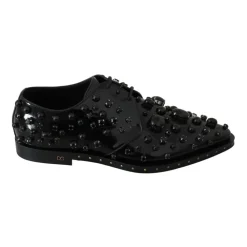 Dolce & Gabbana Snøresko*Embellished Patent Leather Loafers Sort