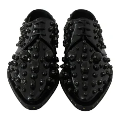 Dolce & Gabbana Snøresko*Embellished Patent Leather Loafers Sort