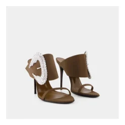 Giuseppe Zanotti Stiletter*Embellished Stiletto Mules Brun