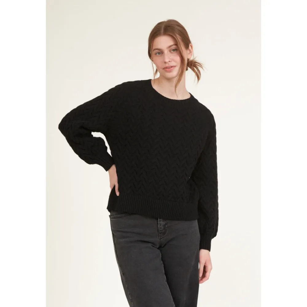 Basic Apparel Striktrøjer & Sweatere*Emma Sweater - Sort