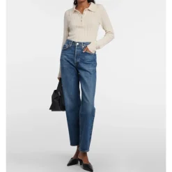 Agolde Jeans*90'erne Straight Leg Jeans Essence Blå