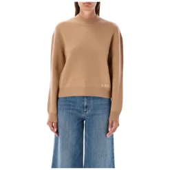 A.P.C. Striktrøjer & Sweatere*Esther Strik Crew Neck Sweater Brun