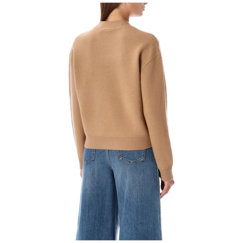 A.P.C. Striktrøjer & Sweatere*Esther Strik Crew Neck Sweater Brun