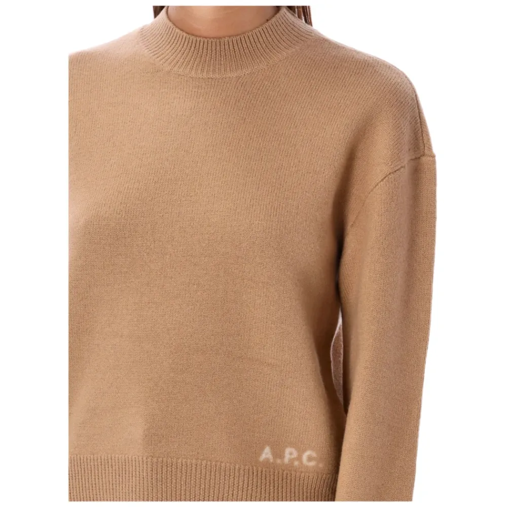 A.P.C. Striktrøjer & Sweatere*Esther Strik Crew Neck Sweater Brun
