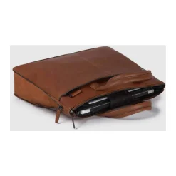 Piquadro Laptop Tasker*Expandable, slim laptop bag 15,6 Brun