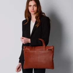 Piquadro Laptop Tasker*Expandable, slim laptop bag 15,6 Brun