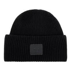 Acne Studios Huer & Kasketter*Face Logo Beanie Sort