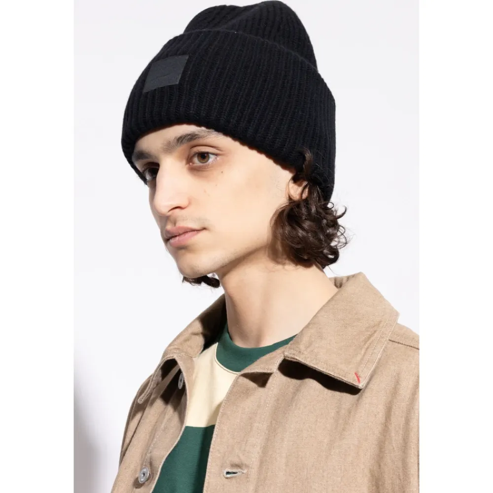Acne Studios Huer & Kasketter*Face Logo Beanie Sort