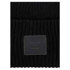 Acne Studios Huer & Kasketter*Face Logo Beanie Sort