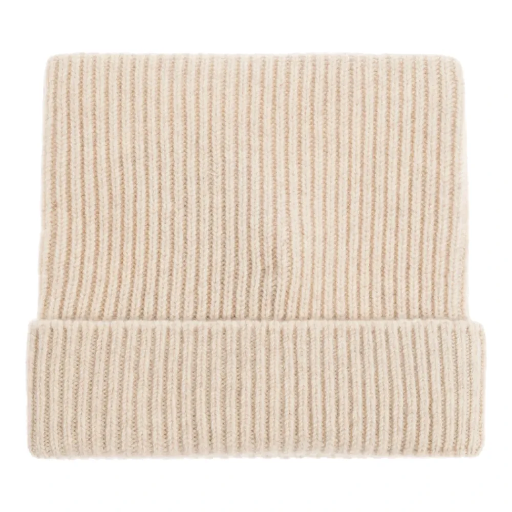Acne Studios Huer & Kasketter*Face Logo Square Beanie Beige