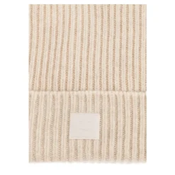 Acne Studios Huer & Kasketter*Face Logo Square Beanie Beige