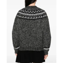 P.A.R.O.S.H. Striktrøjer & Sweatere*Fair Isle Crew Neck Sweater Grå