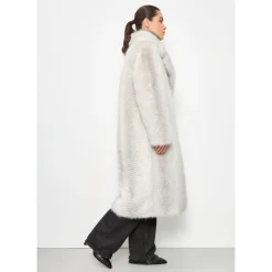 Cesare Gaspari Frakker*Faux Fur Coat Natalie - Hvid