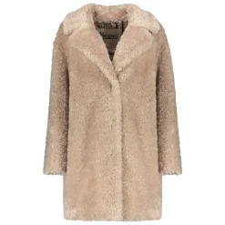 Herno Frakker*Faux Fur Lapel Krave Frakke Beige