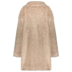 Herno Frakker*Faux Fur Lapel Krave Frakke Beige