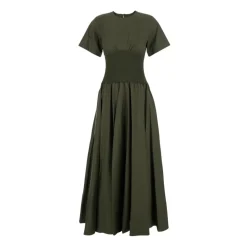 Simkhai Kjoler*Fern Wrenna Kortærmet Midi Kjole Grøn