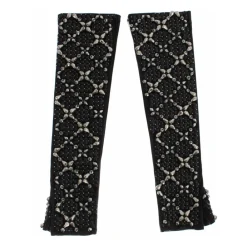 Dolce & Gabbana Handsker*Fingerløse Albuelange Handsker Sort