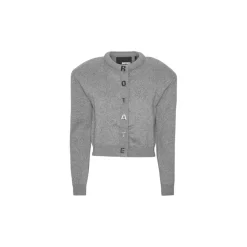 ROTATE Birger Christensen Striktrøjer & Sweatere*Firm Knit Cardigan Grå