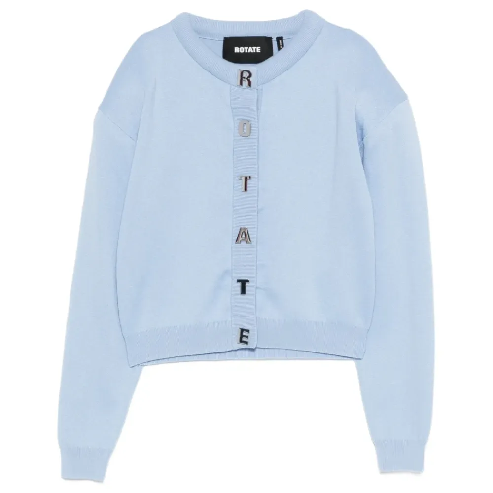 ROTATE Birger Christensen Striktrøjer & Sweatere*Firm Knit Cardigan Blå