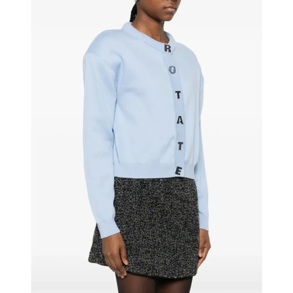 ROTATE Birger Christensen Striktrøjer & Sweatere*Firm Knit Cardigan Blå