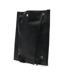 Saint Laurent Indkøbstasker*Flad Crossbody Taske Læder Sort