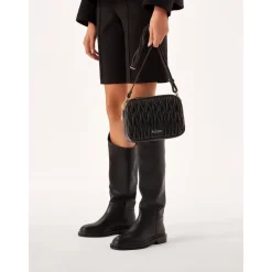 Kazar Støvler*Flad læder støvler med slip-on design Sort