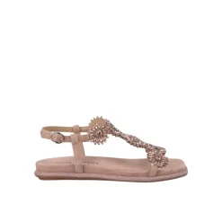 ALMA EN PENA Sandaler*Flad sandal med rhinsten Pink