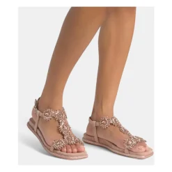 ALMA EN PENA Sandaler*Flad sandal med rhinsten Pink