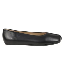 MM6 Maison Margiela Ballerina Sko*Flade Læderballerina Sko Sort
