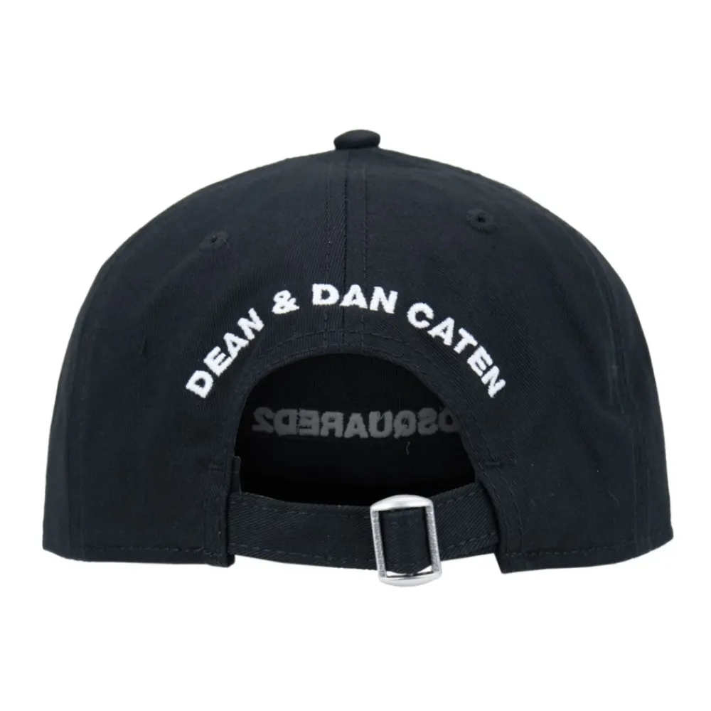 Dsquared2 Huer & Kasketter*Flamme Detalje Bomuld Baseball Kasket Sort