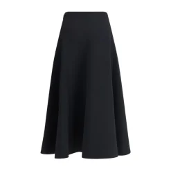 Jacquemus Nederdele*Flared Triangle Nederdel Midi Længde Sort