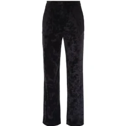 Patrizia Pepe Bukser*Flared Velvet Trousers Sort