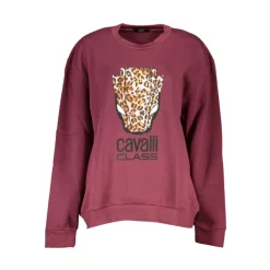 Cavalli Class Sweatshirts*Fleece Crew Neck Sweatshirt Lilla