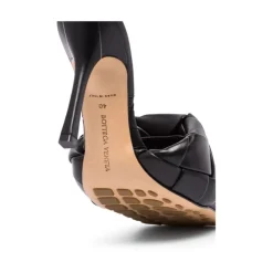 Bottega Veneta Stiletter*Flettede Lido Sandaler Sort