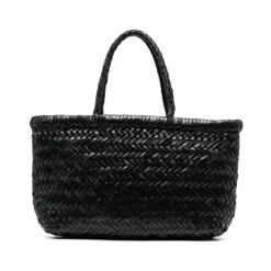 Dragon Diffusion Indkøbstasker*Flettet Læder Tote Taske Sort