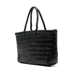 Dragon Diffusion Indkøbstasker*Flettet Læder Tote Taske Sort