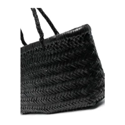 Dragon Diffusion Indkøbstasker*Flettet Læder Tote Taske Sort