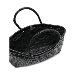 Dragon Diffusion Indkøbstasker*Flettet Læder Tote Taske Sort