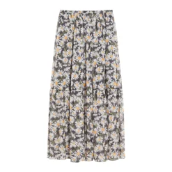 Weekend Max Mara Nederdele*Floral Georgette Lang Nederdel Multifarvet