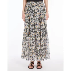 Weekend Max Mara Nederdele*Floral Georgette Lang Nederdel Multifarvet
