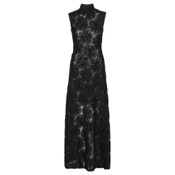 ROTATE Birger Christensen Kjoler*Floral Mesh Maxi Kjole Sort