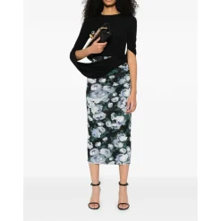 Stella McCartney Nederdele*Floral Print Draped Midi Skirt Multifarvet