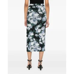 Stella McCartney Nederdele*Floral Print Draped Midi Skirt Multifarvet