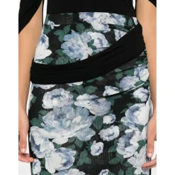 Stella McCartney Nederdele*Floral Print Draped Midi Skirt Multifarvet