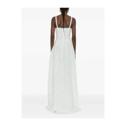 Ermanno Scervino Kjoler*Floral Print Silk Maxi Dress Hvid