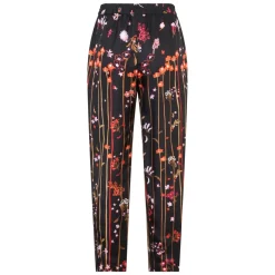 RED Valentino Bukser*Floral Straight Trousers Sort