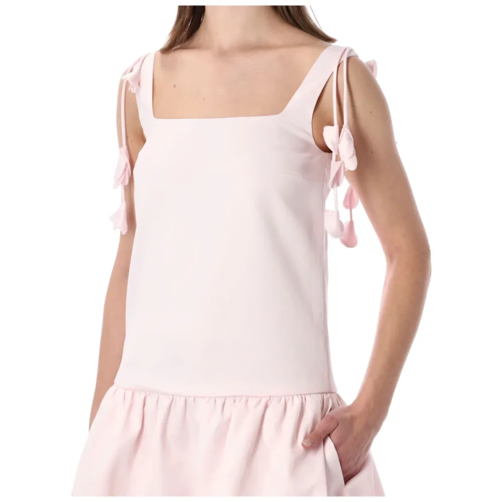 Self Portrait Kjoler*Flower Taffeta Mini Dress Pink