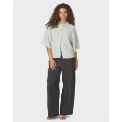 Neo Noir Striktrøjer & Sweatere*Fluffy Knit Cardigan Grå