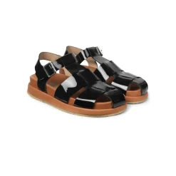 Angulus Sandaler*Fodbed med spænde sko Sort