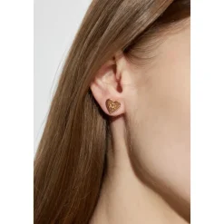 Tory Burch Smykker*Forget Me Not Hjerte Ørestikker Gul